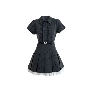 HUINIAN Short Sleeved Dress Women's Gray
