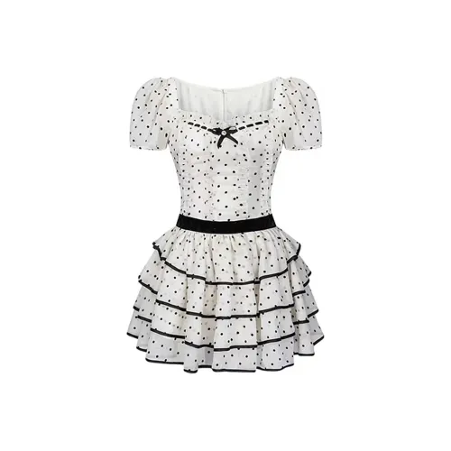 JOSR Short Sleeved Dresses Women's Polka Dot