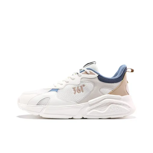 361° Anti Slip Wear Resistant Low Top Casual Shoes Men's White Blue
