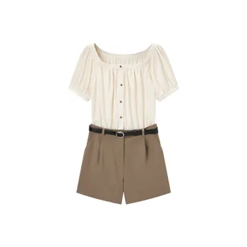 PEACEBIRD Jumpsuit Women's Beige