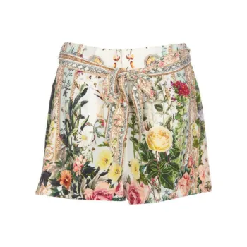 Camilla Renaissance Romance print Silk Shorts