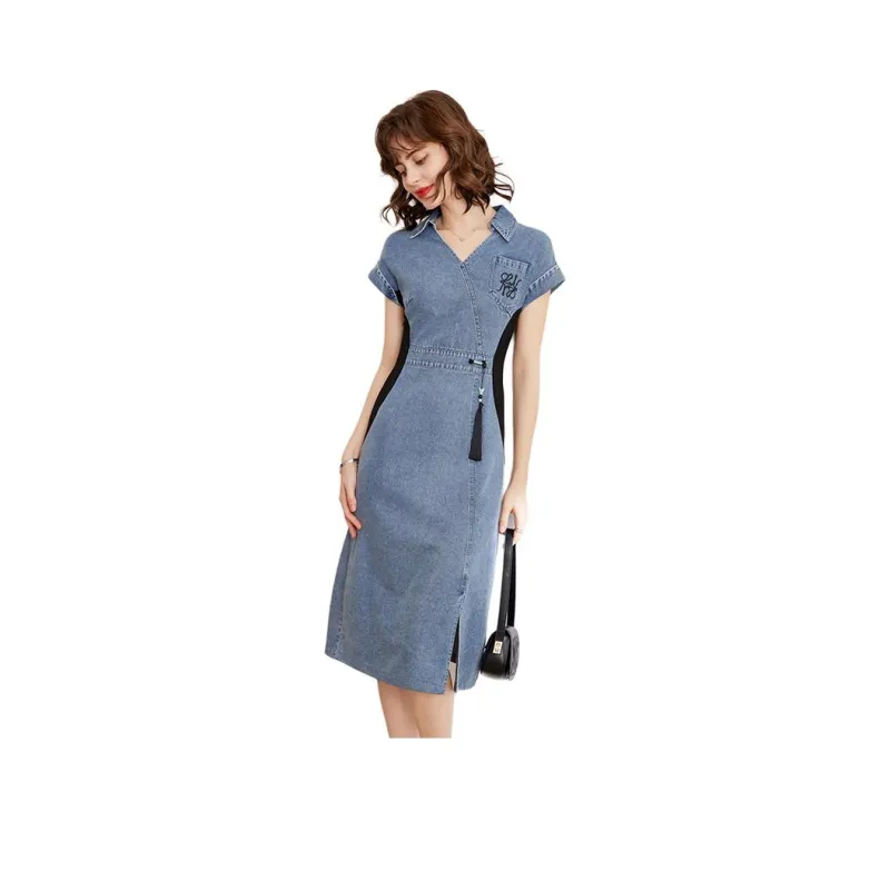 LOUISY AO Short Sleeved Dress Women's Blue-0