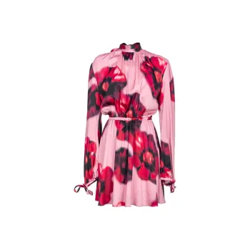 PINKO Floral print Open back Minidress