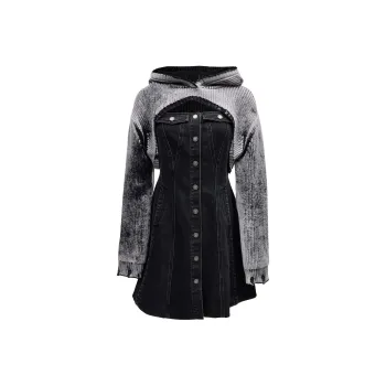 ONLY Long Sleeved Dresses Women's Dark Denim Gray