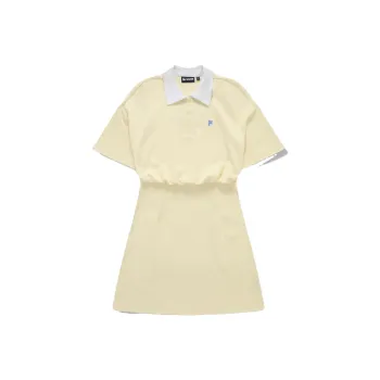 FILA FUSION Short Sleeved Dresses Women's Orange Beige Yellow