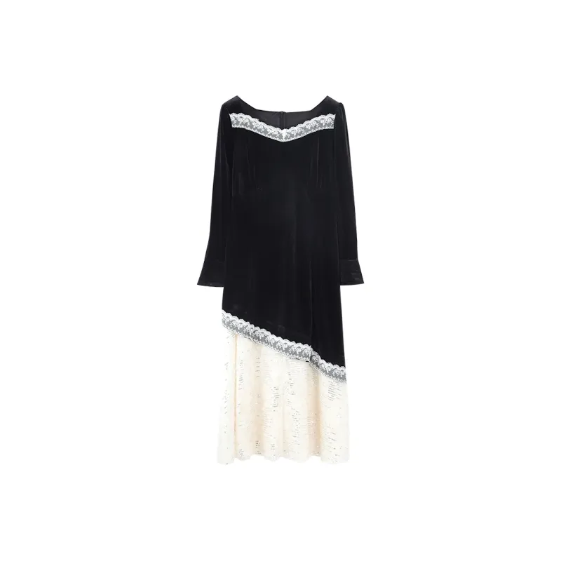 AHDO Long-Sleeved Dresses Women's Black-0