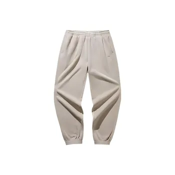 Anta Comprehensive Training Collection Sports Lifestyle Collection Knitted Sweatpants Women's Nude Khaki