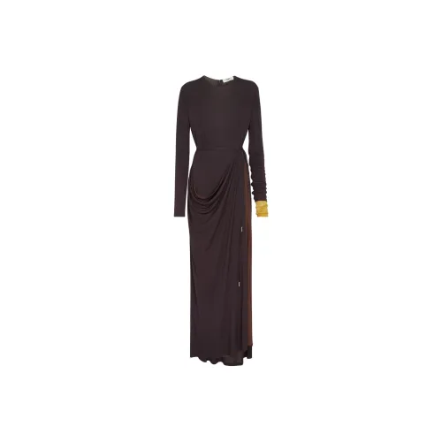 FENDI Front Panel Long Sleeved Maxi Dress