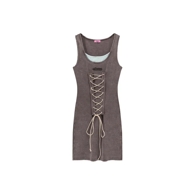 CHUU Sleeveless Dresses Women's Dark Gray-0
