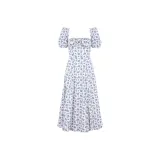 Blue White Print