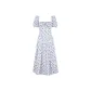 Blue White Print