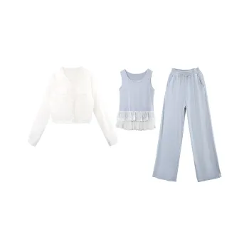 A Paradise For Awakening Shirt Matching Set Women's Blue