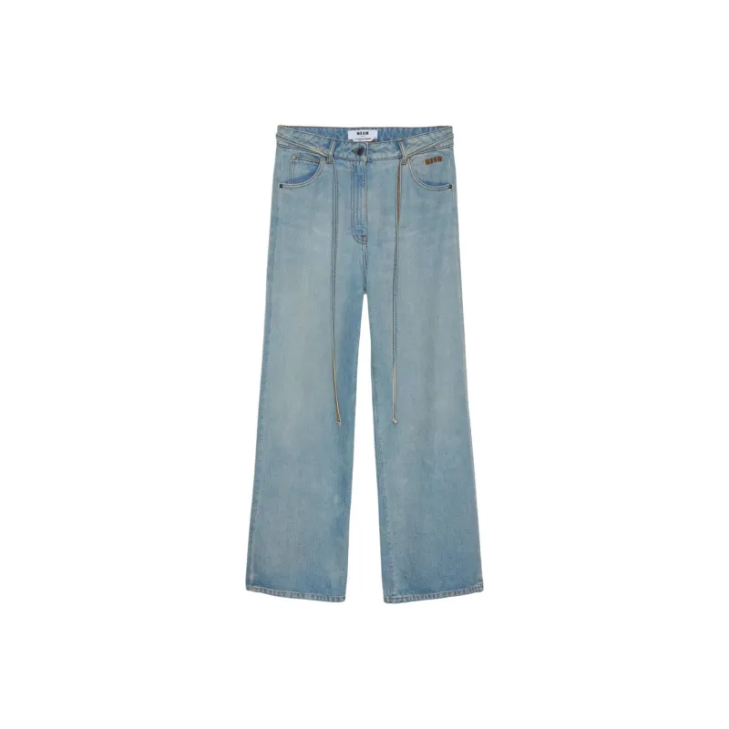MSGM Cotton Straight Jeans-0