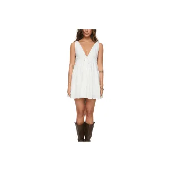 PRINCESS POLLY DIPSIE MINI DRESS Sleeveless Dress Women's White/White