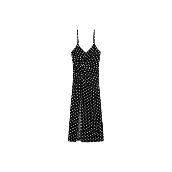 ZARA Slip Dresses Women's Black/Nude