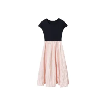 PAZZO Short Sleeved Dress Women's Black & Pink