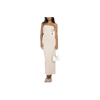 PRINCESS POLLY GRETA MAXI DRESS Sleeveless Dress Women's BEIGE/Beige