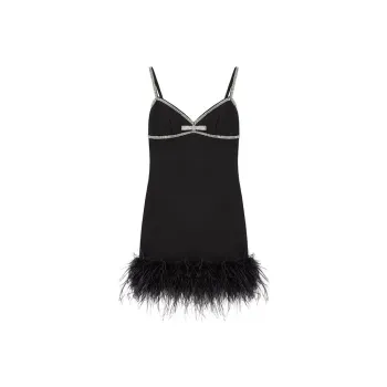 Self portrait Sweatheart Neck Embellished Mini Dress