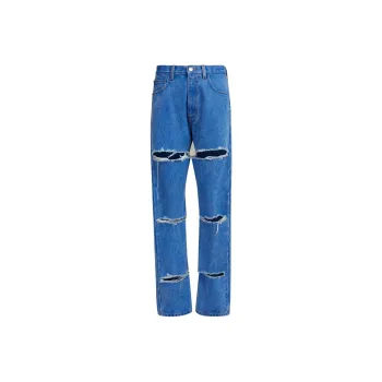 MARNI Logo Patch Cut Out Detailed Jeans