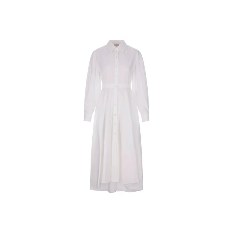 Alexander McQueen SS23 Long Sleeved Dress Women's White-0