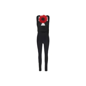 SAINT LAURENT Floral-appliqué Jumpsuit