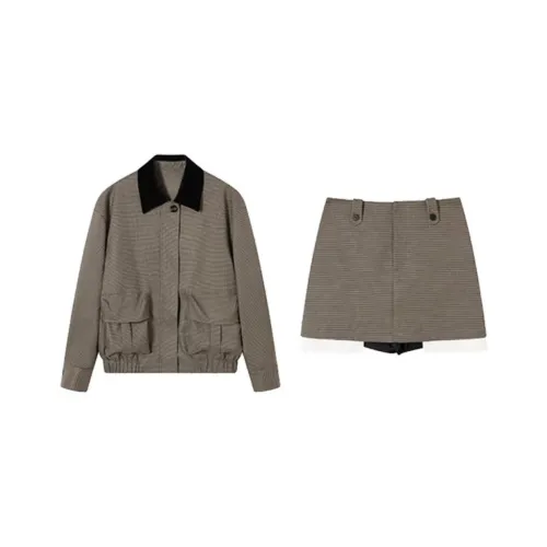 Aghr Casual Suit Women's Houndstooth