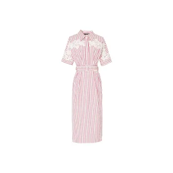 Duffy Fashion Short Sleeved Dresses Women's Apricot Red