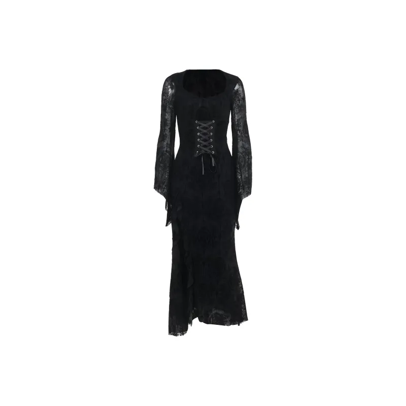 Bubble Trap Long-Sleeved Dresses Women's Black-0