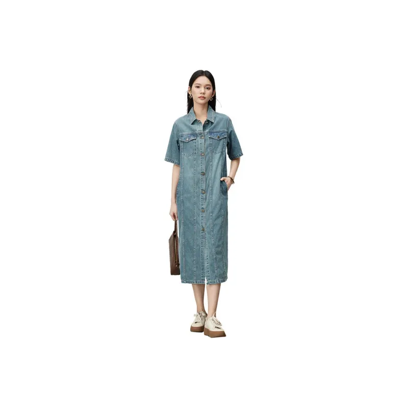 SENTUBILA Short Sleeved Dresses Women's Morocco Blue-0