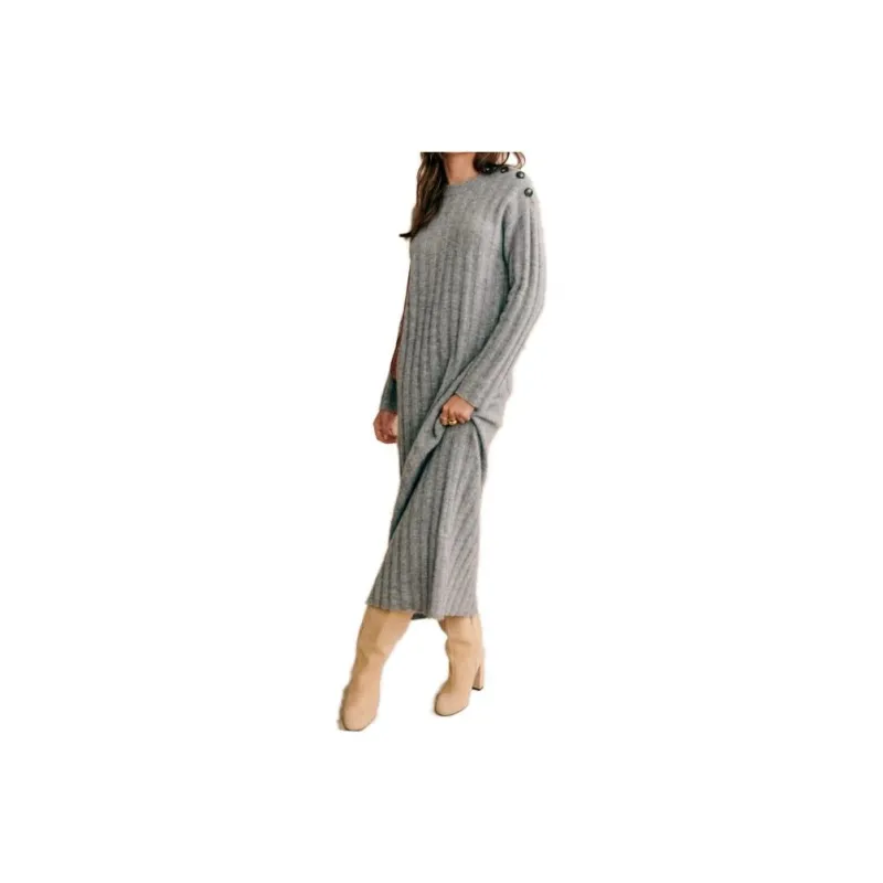 Sézane Long-Sleeved Dresses Women's Gray-0