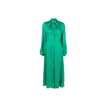 MSGM Long-Sleeved Dresses Women's Emerald Green