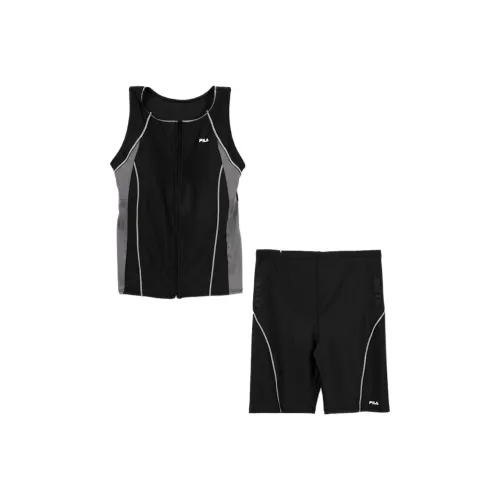 FILA Swimsuit Set Unisex Black Gray