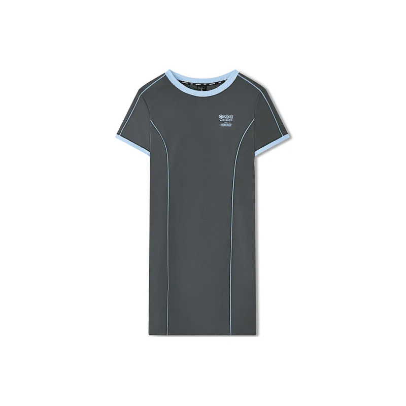 Skechers Short Sleeved Dress Women's Smoky Gray-0
