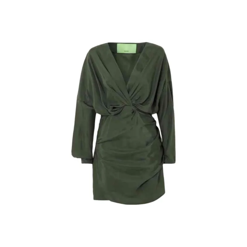 GAUGE81 Asuka Drapped Silk Dress-0