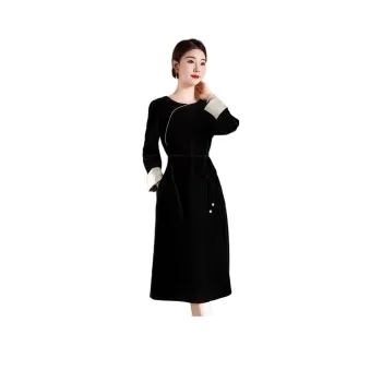 Ink Beauty Long Sleeved Dresses Women's Black