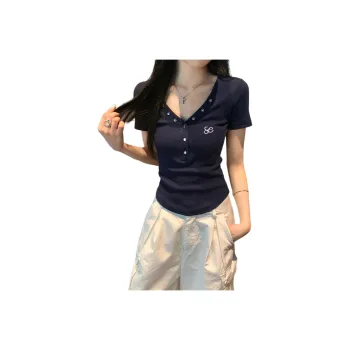 XIANSINIAO T Shirts Women's Navy Blue