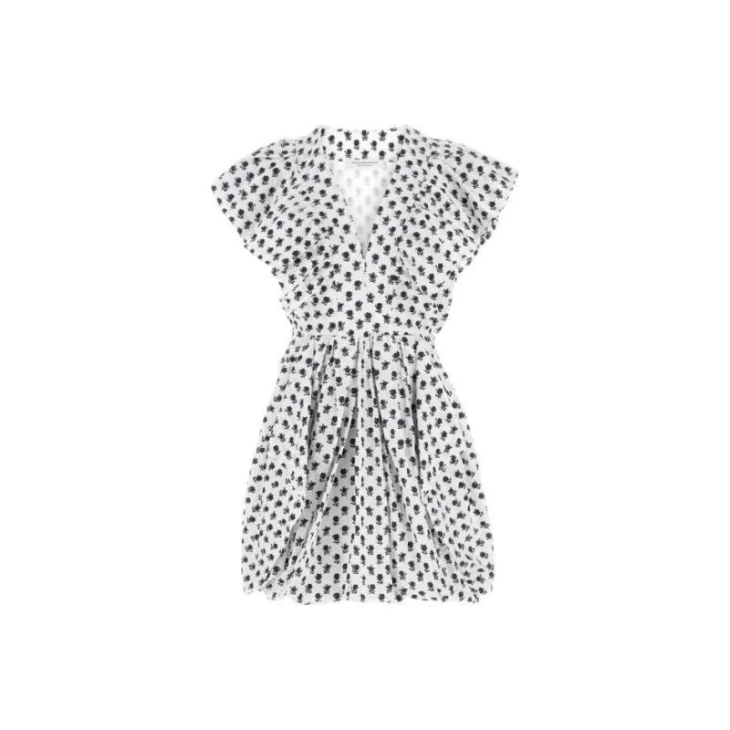 PHILOSOPHY DI LORENZO SERAFINI Floral Printed V Neck Dress-0