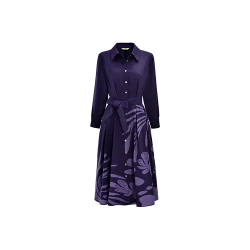 DIFFIE RIEGER Long-Sleeved Dresses Women's Purple