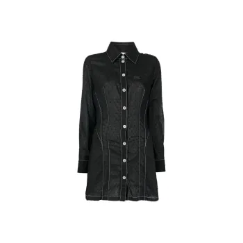 NATASHA ZINKO Point D'esprit Shirt Dress