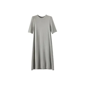 Late White Short Sleeved Dress Women's Heather Gray