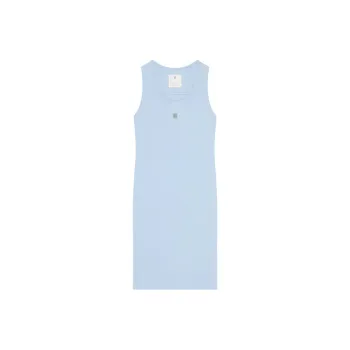 Givenchy 4G Plaque Ribbed-Knit Tank Dress