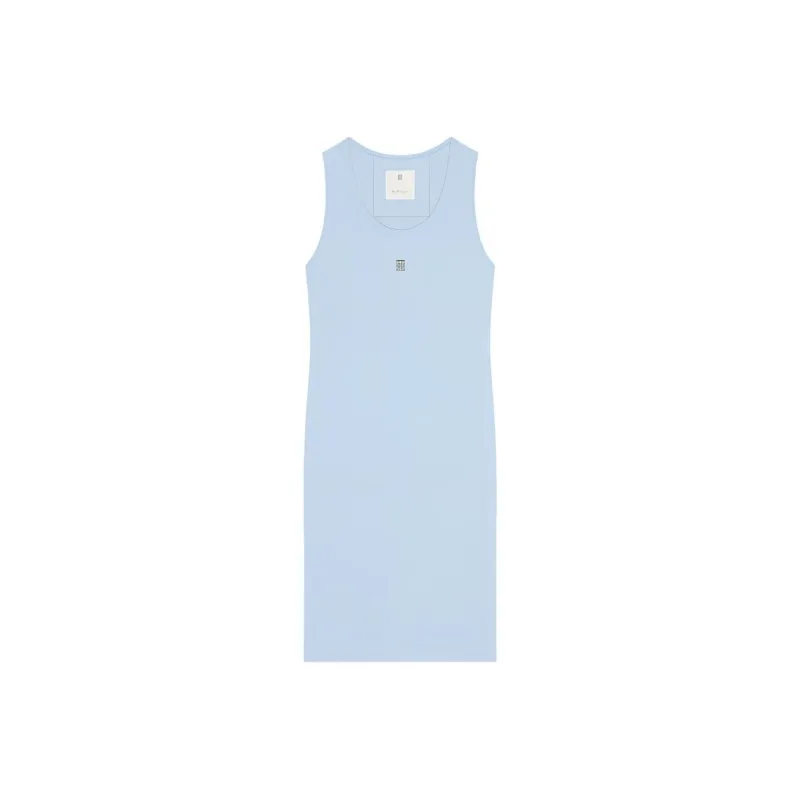 Givenchy 4G Plaque Ribbed Knit Tank Dress-0