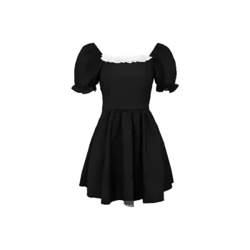 PAIN OR PLEASURE Summer Short Sleeved Dresses Women's Black