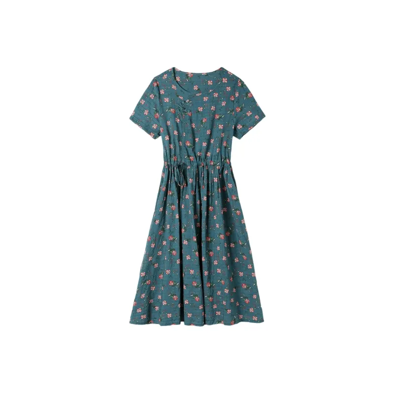 H YXIANG Short Sleeved Dresses Women's-0