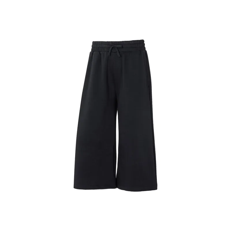 Under Armour Rival Fleece Crop Wide Leg Knitted Sweatpants Women's Black-0