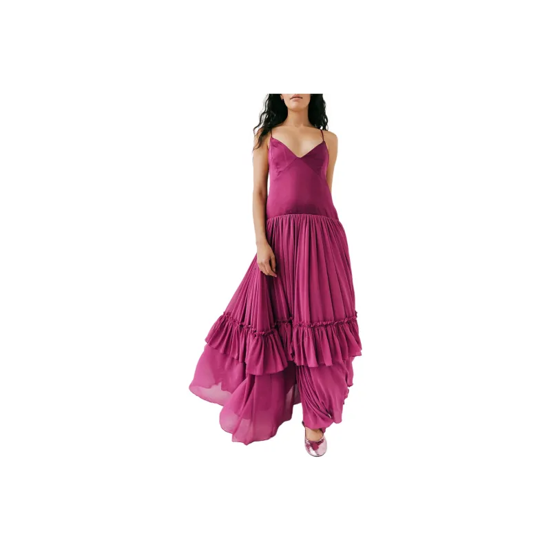 FREE PEOPLE Soliana Maxi Dress Slip Dresses Women's Baton Rouge-0