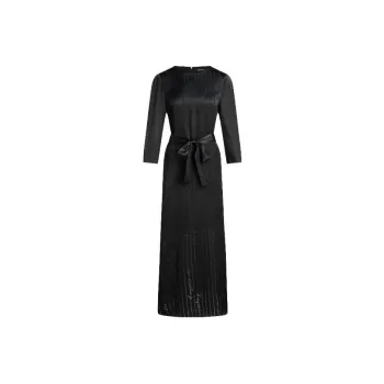 ARMANI EXCHANGE Logo embroidered Satin Midi Dress