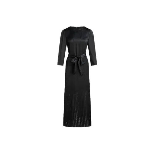 ARMANI EXCHANGE Logo embroidered Satin Midi Dress