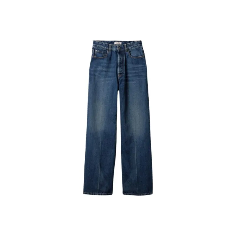 MIU MIU Logo appliqué Jeans-0