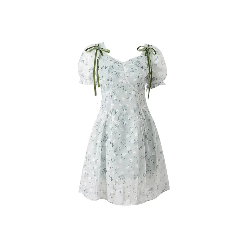 JOSR Short Sleeved Dresses Women's Floral-0